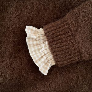 col amovible vichy beige