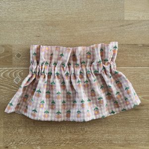col amovible vichy rose & fleuri