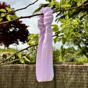 bandeau rayé rose pâle
