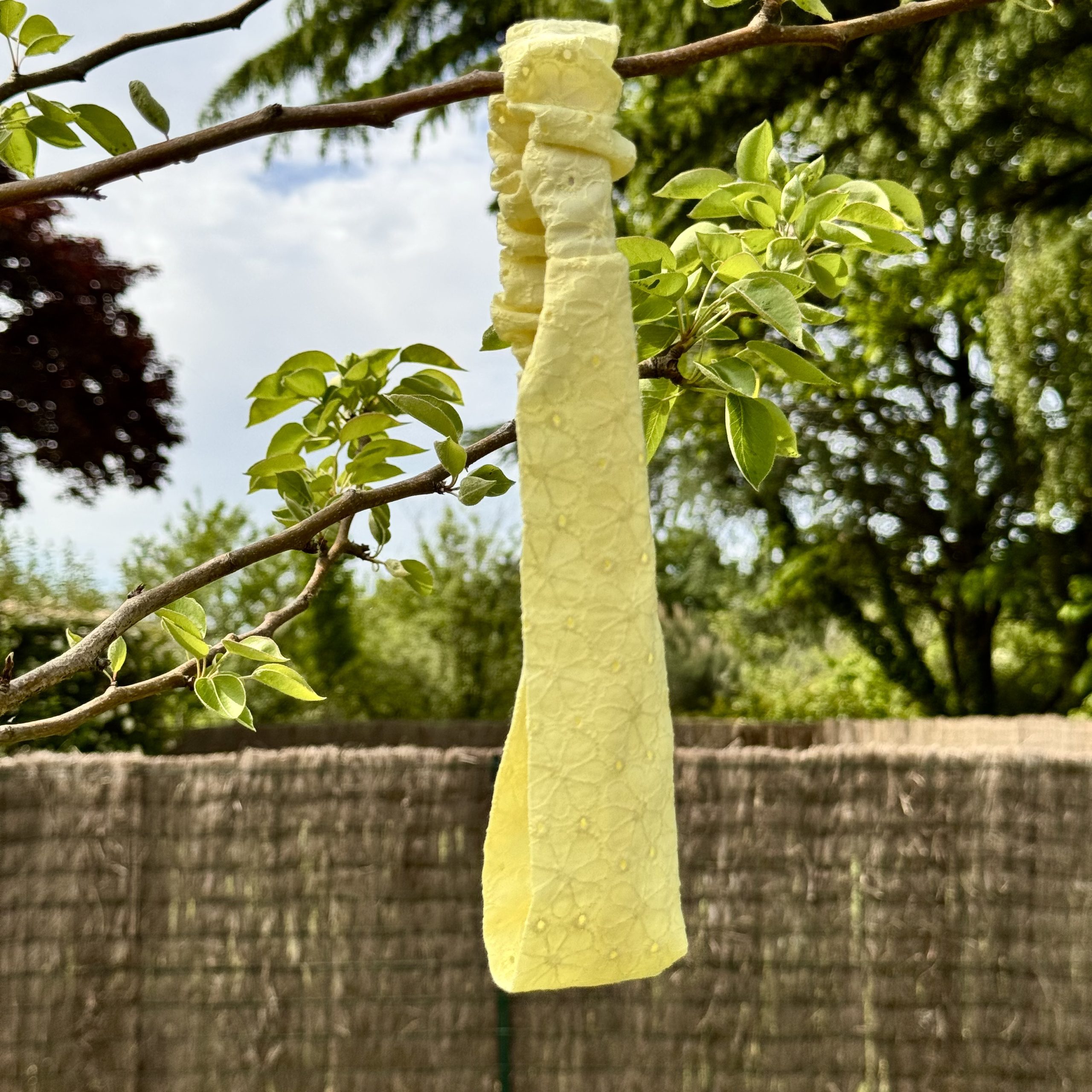 bandeau broderie anglaise jaune bandeau broderie anglaise jaune