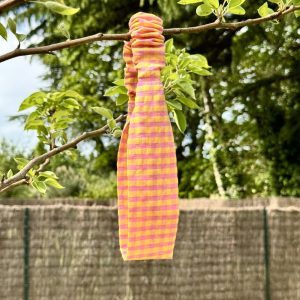 bandeau vichy rose & jaune